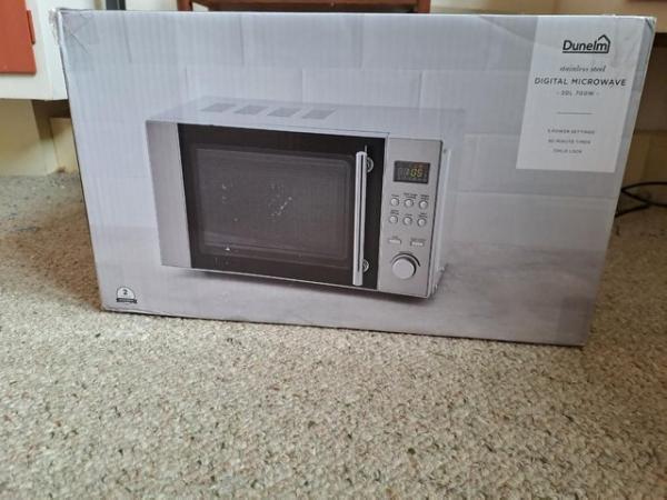 Image 1 of Dunelm Stainless Steel Microwave Oven