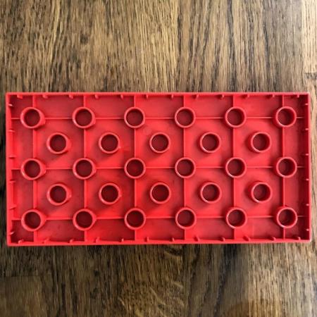 Image 2 of Vintage 1980's Lego Duplo red base board 12x6. Can post.