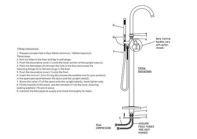 Preview of the first image of NEW Freestanding bath filler tap Mode Anderson - in box.