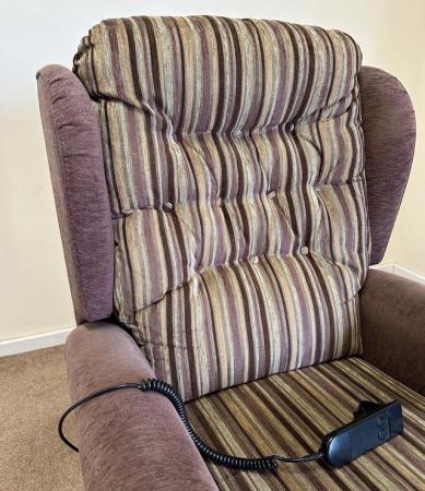 Image 2 of LUXURY ELECTRIC RISER RECLINER PURPLE CHAIR ~ CAN DELIVER