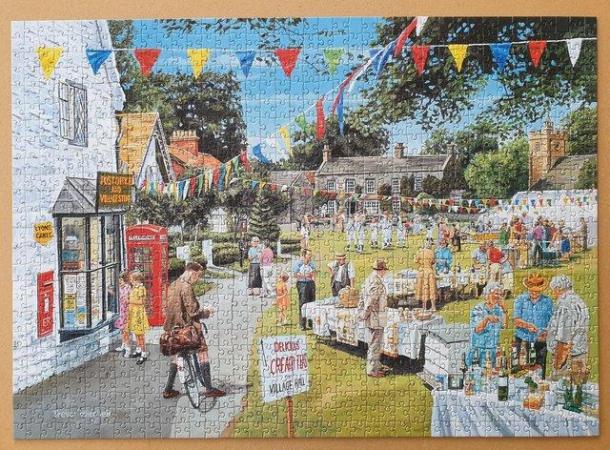 Image 2 of 1000 piece jigsaw called CREAM TEAS by WH SMITH,  by Trevor