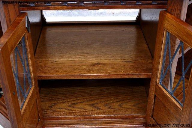 Image 46 of AN OLD CHARM LIGHT OAK CORNER TV DVD CD CABINET STAND TABLE