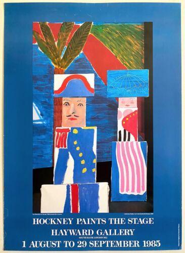 Preview of the first image of DAVID HOCKNEY RARE 1985 LITHOGRAPH PRINT EXHIBITION POSTER ".