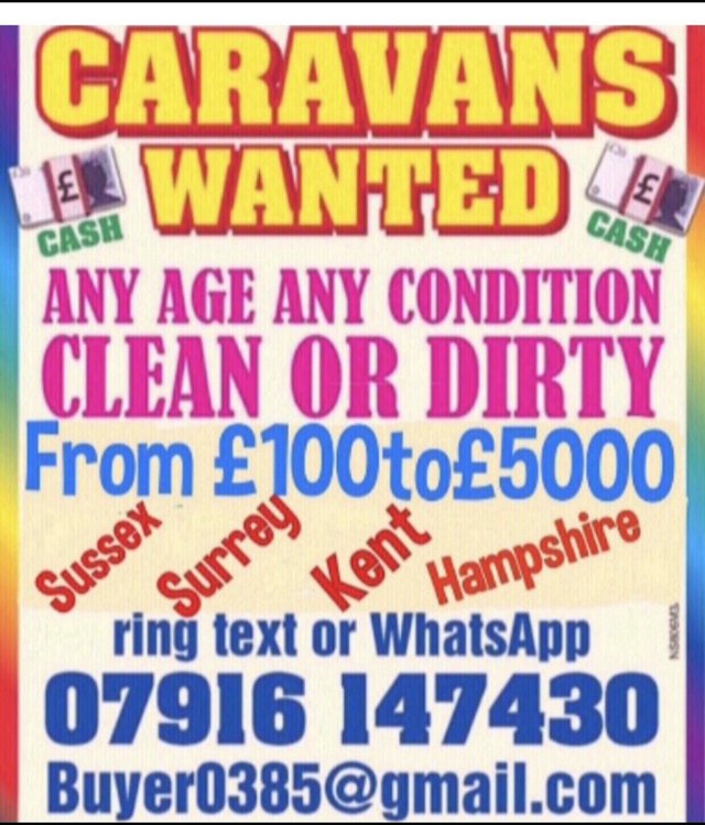 Preview of the first image of Caravans wanted any age any condition.
