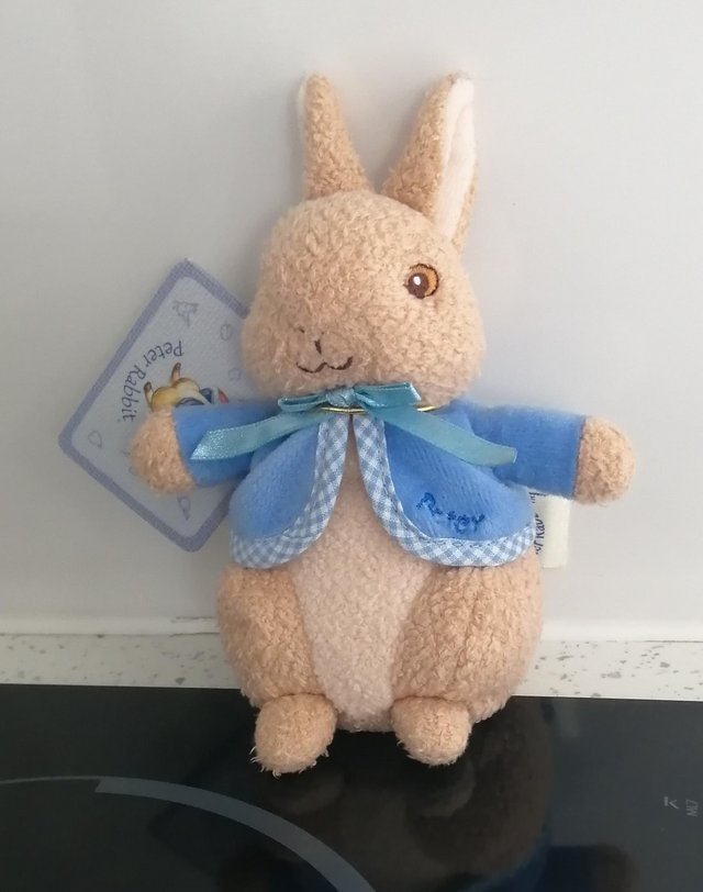 Preview of the first image of A Small Peter Rabbit Soft Toy. This is Peter Rabbit Himself.