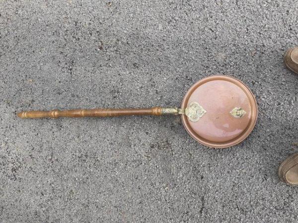 Image 1 of Antique Copper and wood Bed Pan. Family heirloom.