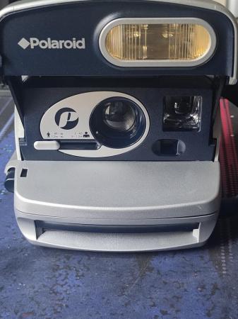 Image 2 of Retro Polaroid Instamatic Camera 600- Grey- Navy Blue - Unte