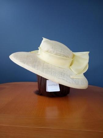 Image 3 of Whiteley Made in England Rhiannon Satin Bow Occasion Hat, Ye