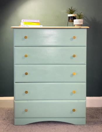 Image 3 of Chest of Drawers (5 Drawers, Pistachio Green)