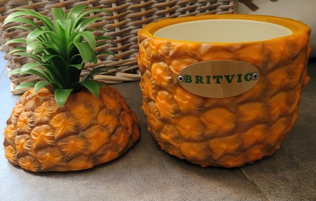 Image 3 of Vintage 1960s Plastic Pineapple Ice Bucket - Britvic