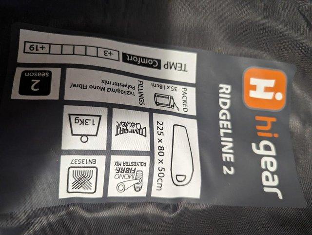 Preview of the first image of HiGear Rigline 2 Mummy Style Single Sleeping Bag.