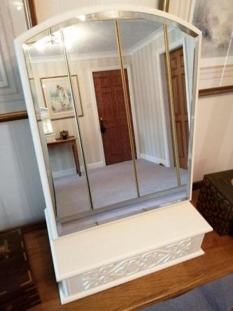 Image 2 of Hammonds Furniture Cream Dressing Table Mirror and Base