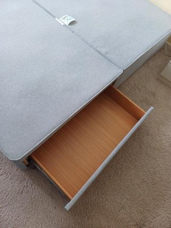 Image 2 of Double Divan Bed Base With 2 Drawers Grey,