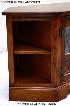 Image 74 of AN OLD CHARM LIGHT OAK CORNER TV DVD CD CABINET STAND TABLE