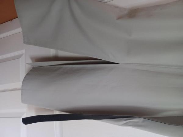 Image 2 of VINTAGE GREY MIDI SKIRT with HIGH SPLITS FRONT and BACK