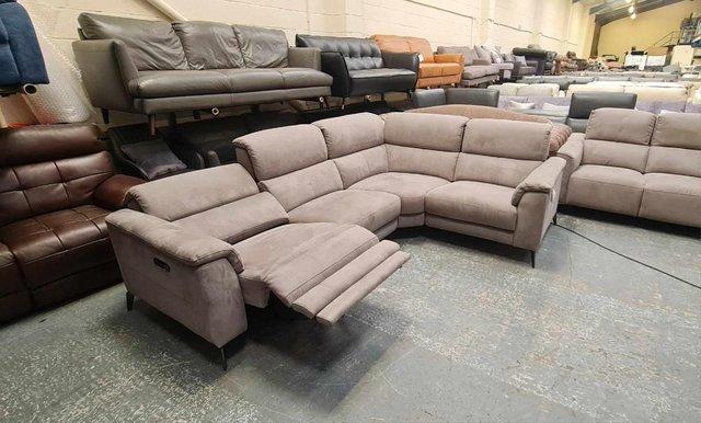 Image 9 of Illinois toronto charcoal fabric recliner corner sofa
