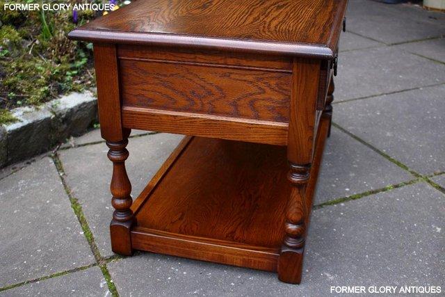 Image 34 of OLD CHARM LIGHT OAK TWO DRAWER COFFEE TABLE TV UNIT STAND