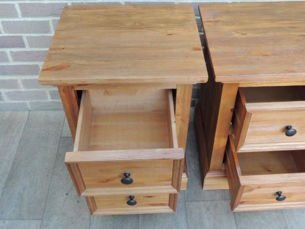 Image 8 of Pair of Country Pine Bedside Tables (UK Delivery)