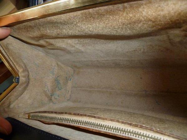 Image 2 of Navy leather handbag by Garfields of London (price inc P&P)