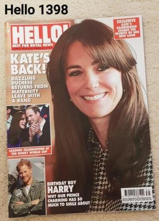 Image 1 of Hello Magazine 1398 - Kate's Back! / RWC 2015