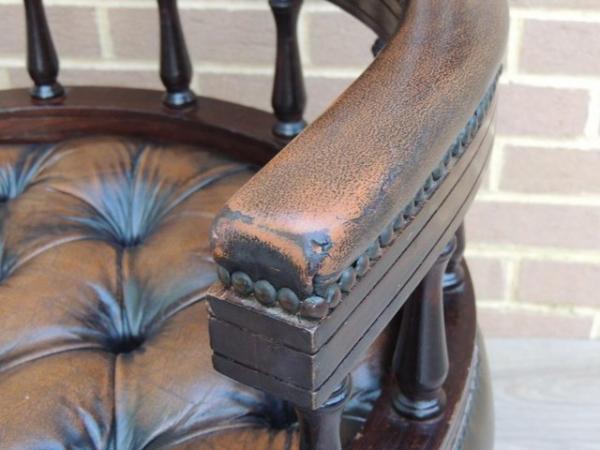 Image 15 of Golden Brown Chesterfield Captains Chair (UK Delivery)