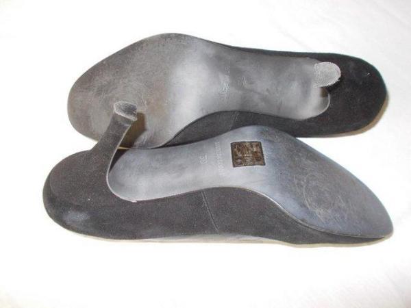 Image 1 of Black suede, stiletto shoes, size 39