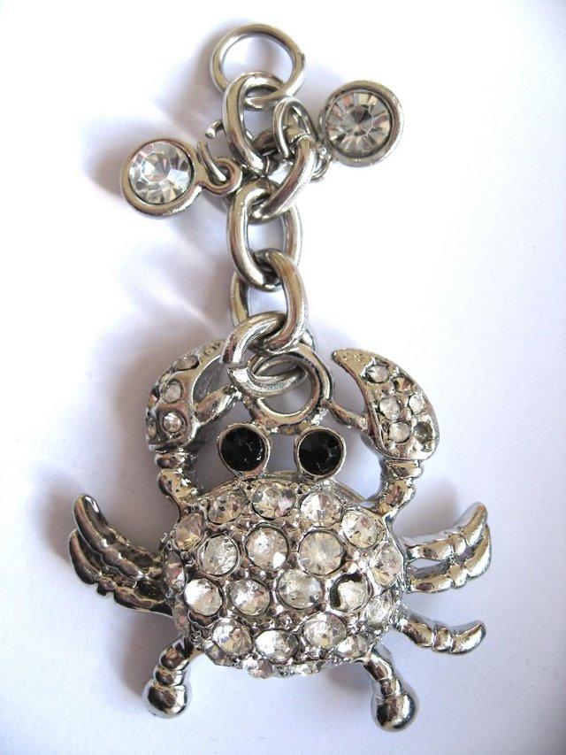 Preview of the first image of Crab Charm Pendant Crystal Rhinestone , or at least I hope t.