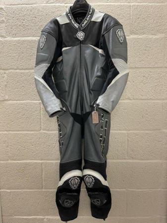 Image 1 of MOTORCYCLE LEATHERS, ONE PIECE. SIZE 52. AS NEW PE3-6AJ