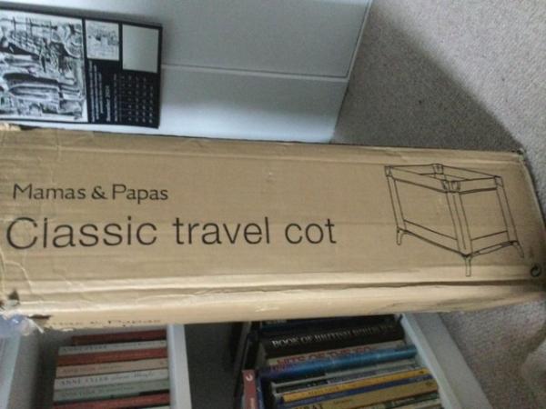 Image 3 of Mamas and Papas Classic Travel Cot + Mattress in EXC