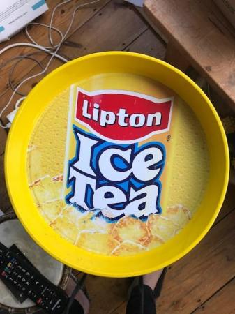 Image 3 of New Round  Lipton Ice Tea Tray collectable rare fined