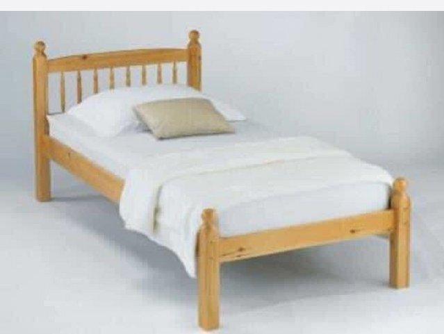 Preview of the first image of Single Pamela pine hand made bed frame.