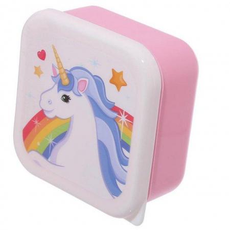 Image 2 of Lunch Boxes Set of 3 (S/M/L) - Enchanted Rainbow Unicorn