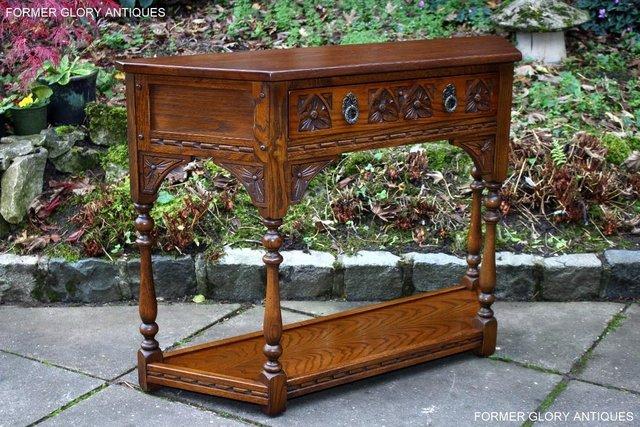 Image 70 of AN OLD CHARM LIGHT OAK CANTED CONSOLE TABLE LAMP PHONE STAND