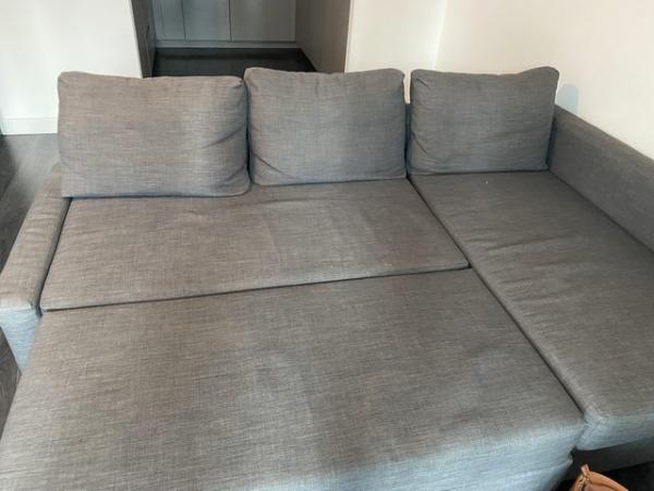 Image 3 of IKEA Grey Sofa Bed pick up only