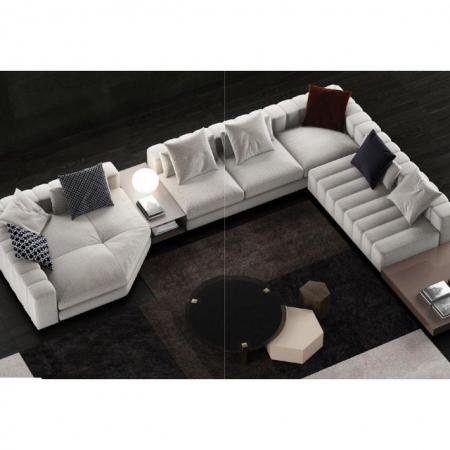 Image 3 of 8 seater Designer sofa + in between wooden table