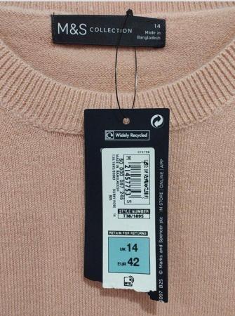 Image 3 of New Women's Marks and Spencer Pink Soft Acrylic Jumper UK 14