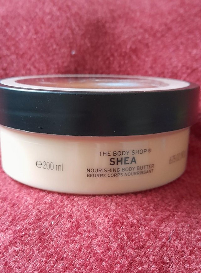 Preview of the first image of Body Shop Shea Nourishing Body Butter.