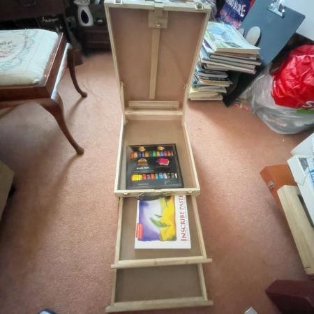 Image 3 of Portable Easel Box & Art Materials  Lightly Used Pastels & A