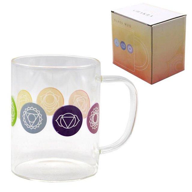 Preview of the first image of Glass Mug - Chakra.  Free uk Postage.