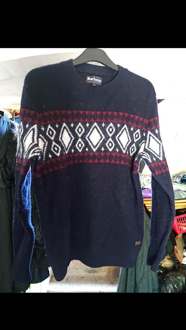 Preview of the first image of Barbour Fair Isle Wool Mens Jumper.