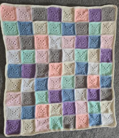 Image 2 of Crochet baby unisex cot size blanket