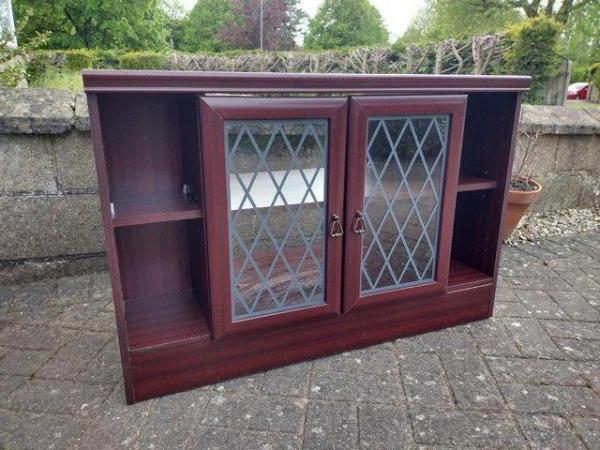Image 1 of Mahogany Corner TV Stand For Sale