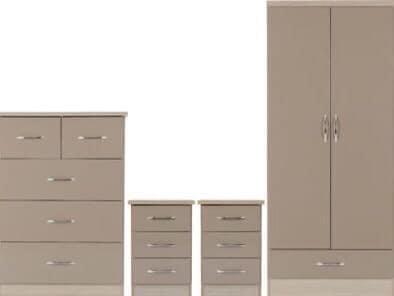Preview of the first image of Nevada 2 door 1 drawer wardrobe bedroom set.