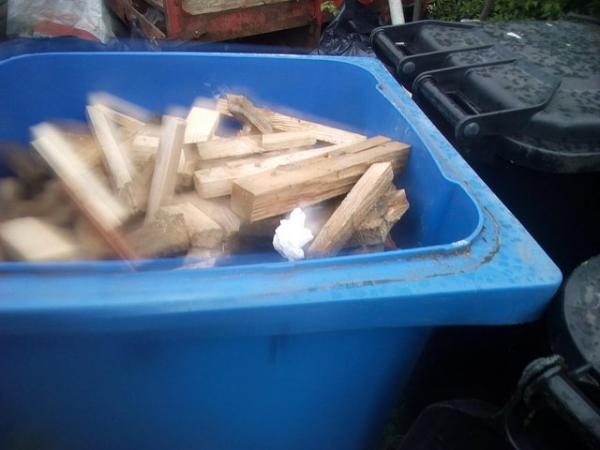 Image 1 of Three bins of sticks for lighting fire
