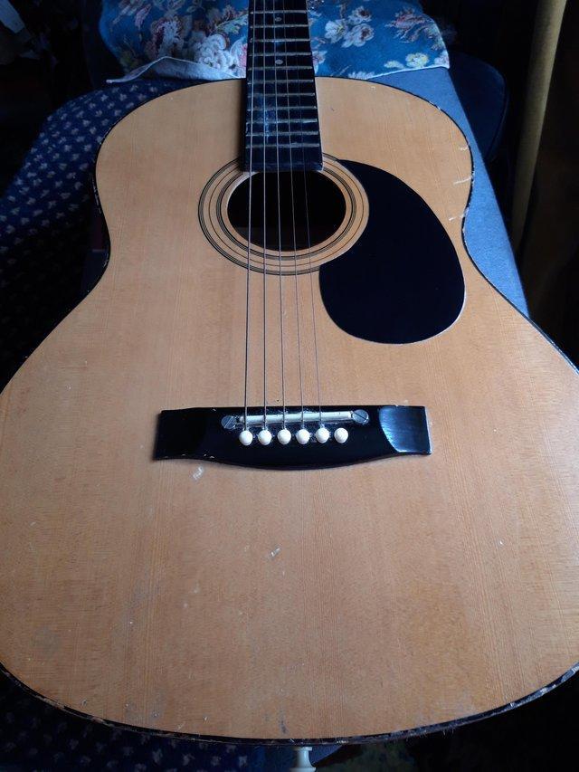 Preview of the first image of HOHNER ACUSTIC 6 STRINGS QUALITY GUITAR 1980S.