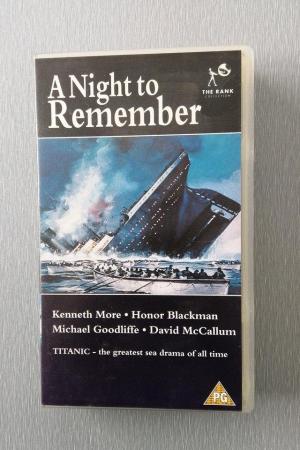 Image 1 of VHS Video Film: A Night to Remember.  A 1950's Titanic Film.
