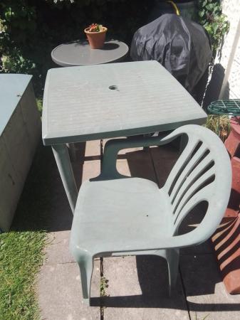 Image 1 of Garden Table , Chair and Storage Box