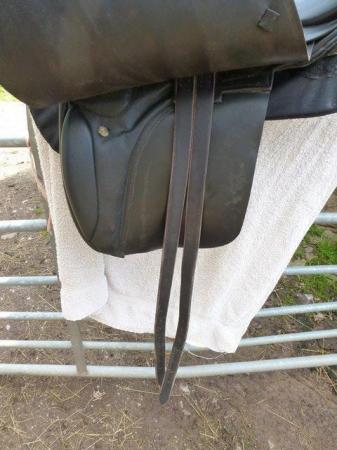 Image 3 of Dressage Saddle fitted with flexible adjustable panels