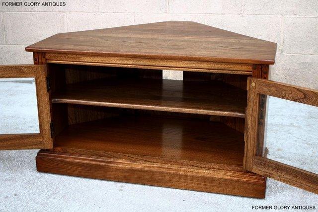 Image 34 of AN ERCOL GOLDEN DAWN ELM CORNER TV CABINET STAND TABLE UNIT