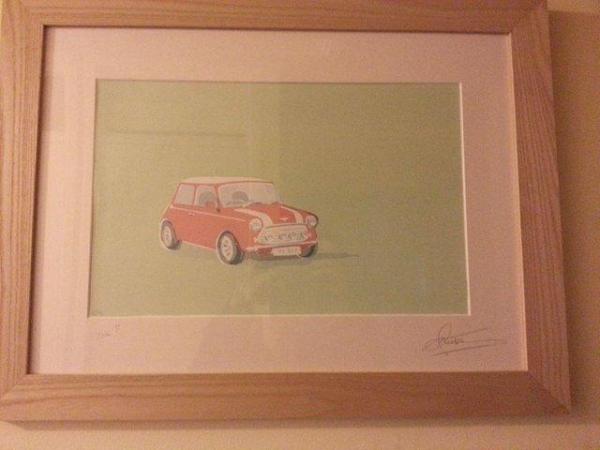 Image 1 of Artwork of Classic Mini by the artist Alastair Riley